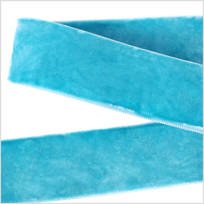 Turquoise Double Face Velvet Ribbon - 1.5