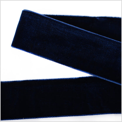 Navy Double Face Velvet Ribbon - 1.5