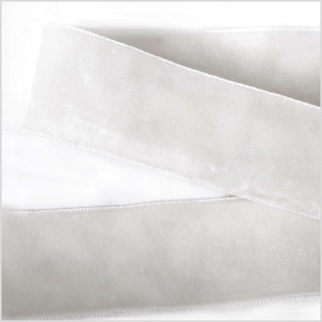 White Double Face Velvet Ribbon - 1.5