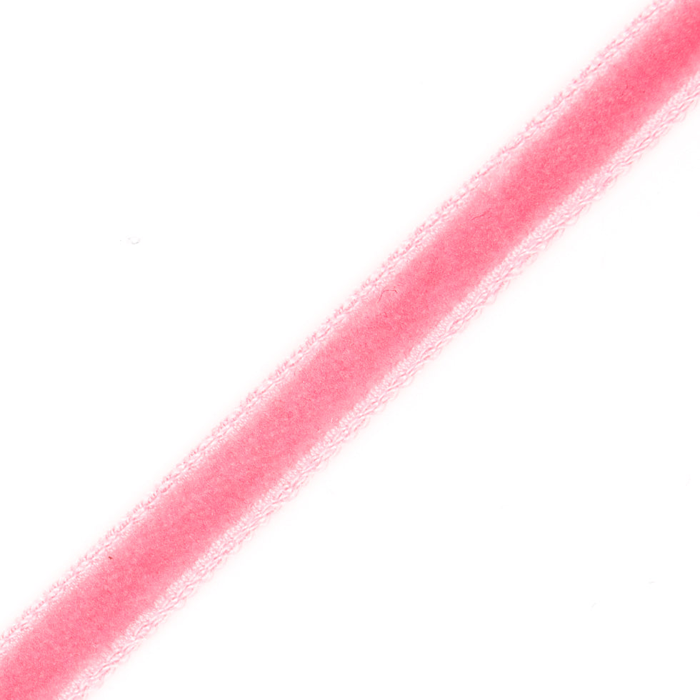 Dark Dusty Rose Single Face Velvet Ribbon - 2.875 - Detail
