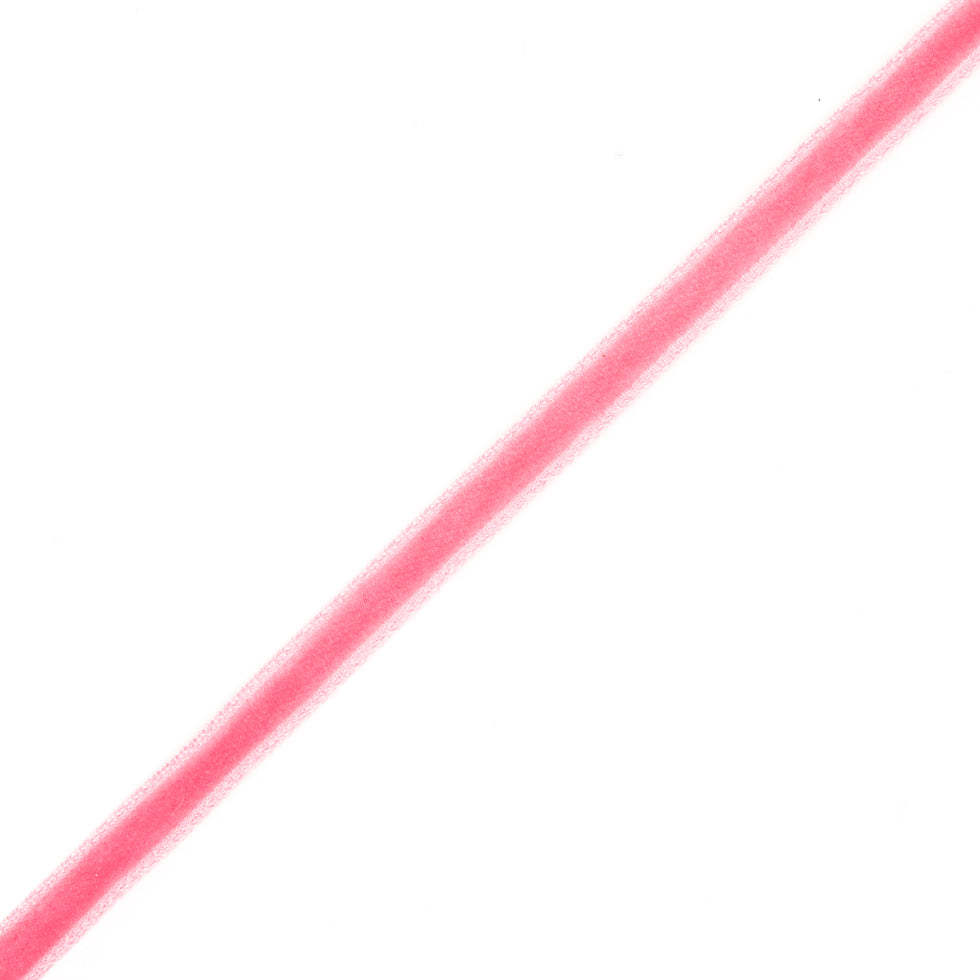 Dark Dusty Rose Single Face Velvet Ribbon - 2.875