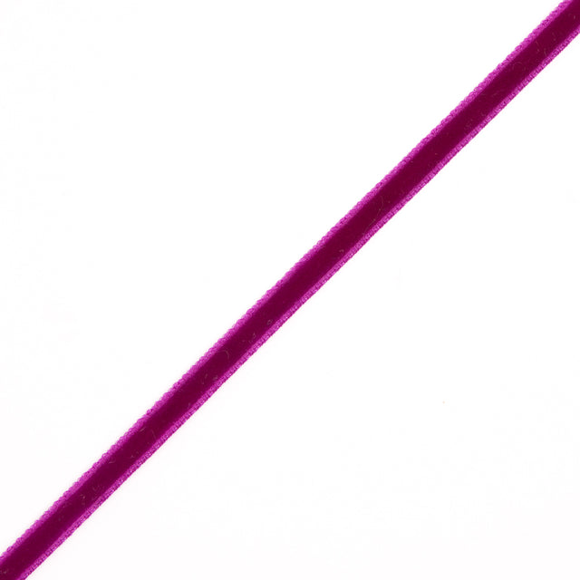 Plum Single Face Velvet Ribbon - 0.125