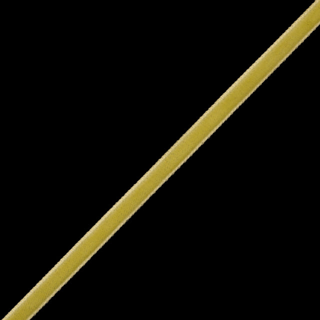 Italian Yellow Single Face Velvet Ribbon - 5mm