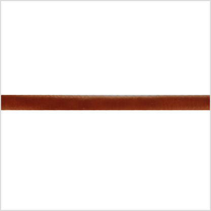 Rust Single Face Velvet Ribbon - 0.125
