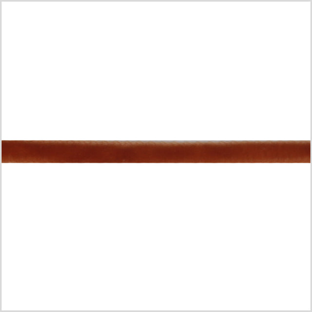 Rust Single Face Velvet Ribbon - 0.125