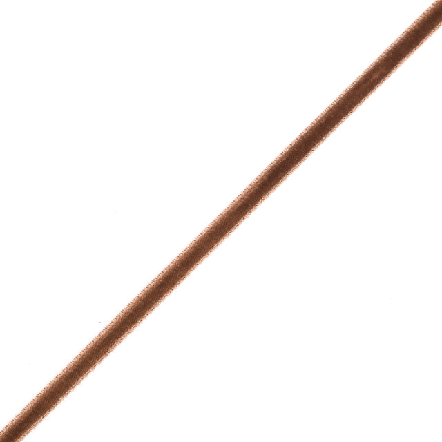 Light Brown Single Face Velvet Ribbon - 0.125