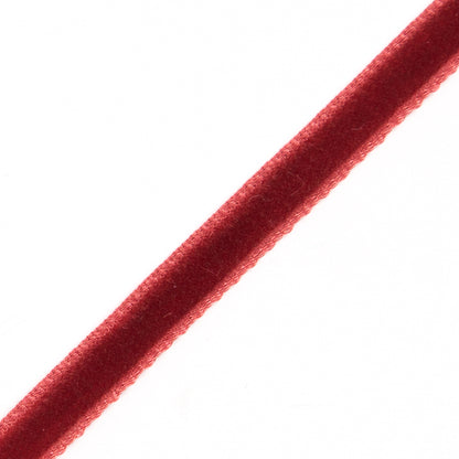 Dark Rust Single Face Velvet Ribbon - 0.25 - Detail