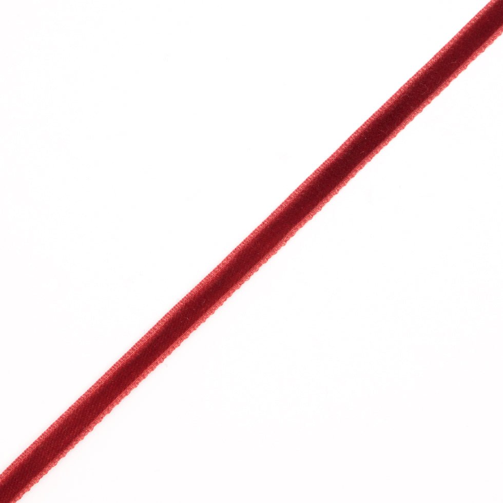 Dark Rust Single Face Velvet Ribbon - 0.25