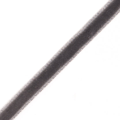 Italian Pewter Single Face Velvet Ribbon - 5mm Detail