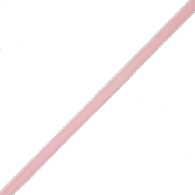 Baby Pink Single Face Velvet Ribbon - 0.375