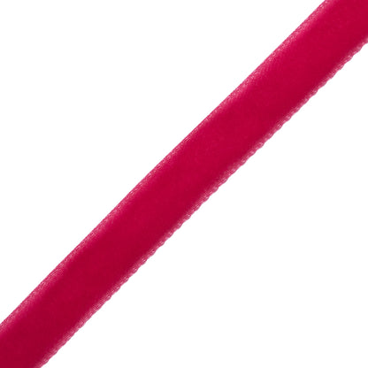 Fuchsia Single Face Velvet Ribbon - 0.375" Folded