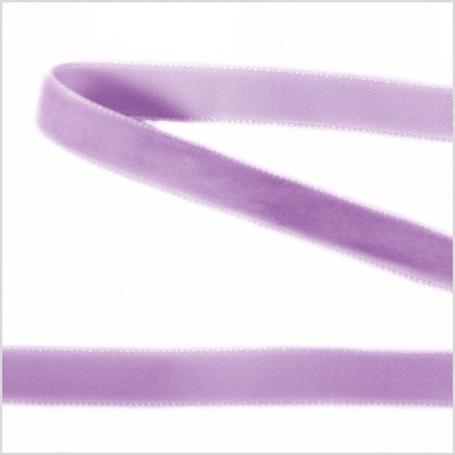 Violet Single Face Velvet Ribbon - 0.375"