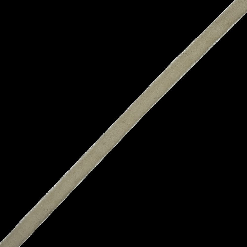Ivory Single Face Velvet Ribbon - 0.375 - Detail