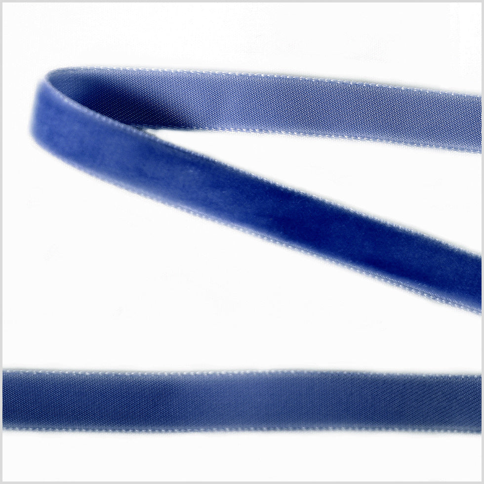 Periwinkle Single Face Velvet Ribbon - 0.375"
