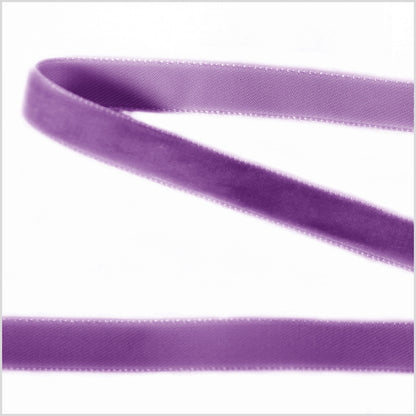 Dark Grape Single Face Velvet Ribbon - 0.375