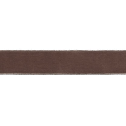 Tan Single Face Velvet Ribbon - 7/8" Detail