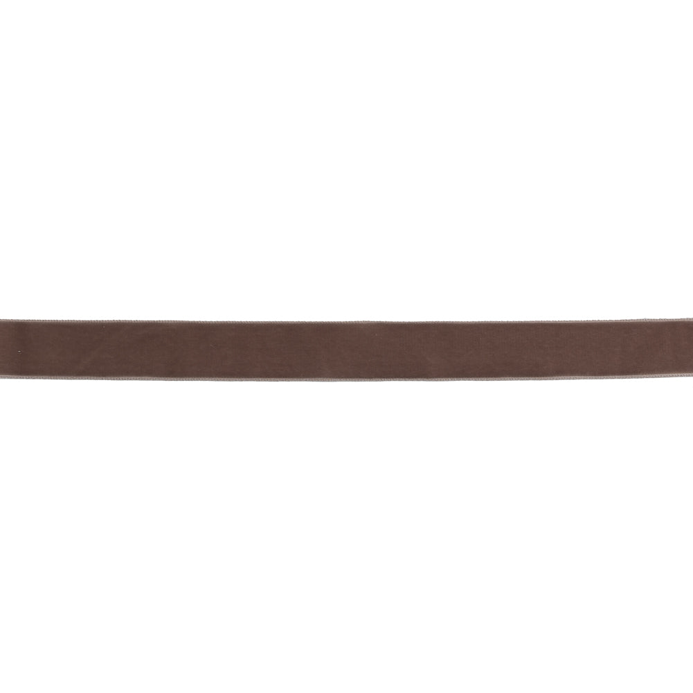 Tan Single Face Velvet Ribbon - 7/8"