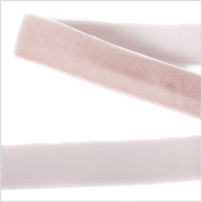 White Single Face Velvet Ribbon - 7/8"