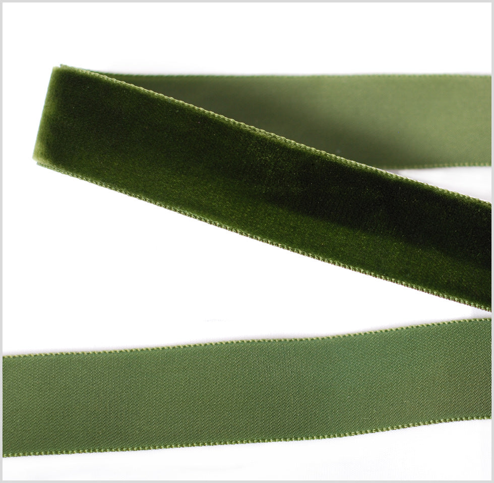 Hunter Single Face Velvet Ribbon - 7/8