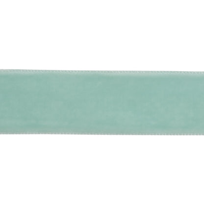 Teal Single Face Velvet Ribbon - 7/8" Folded