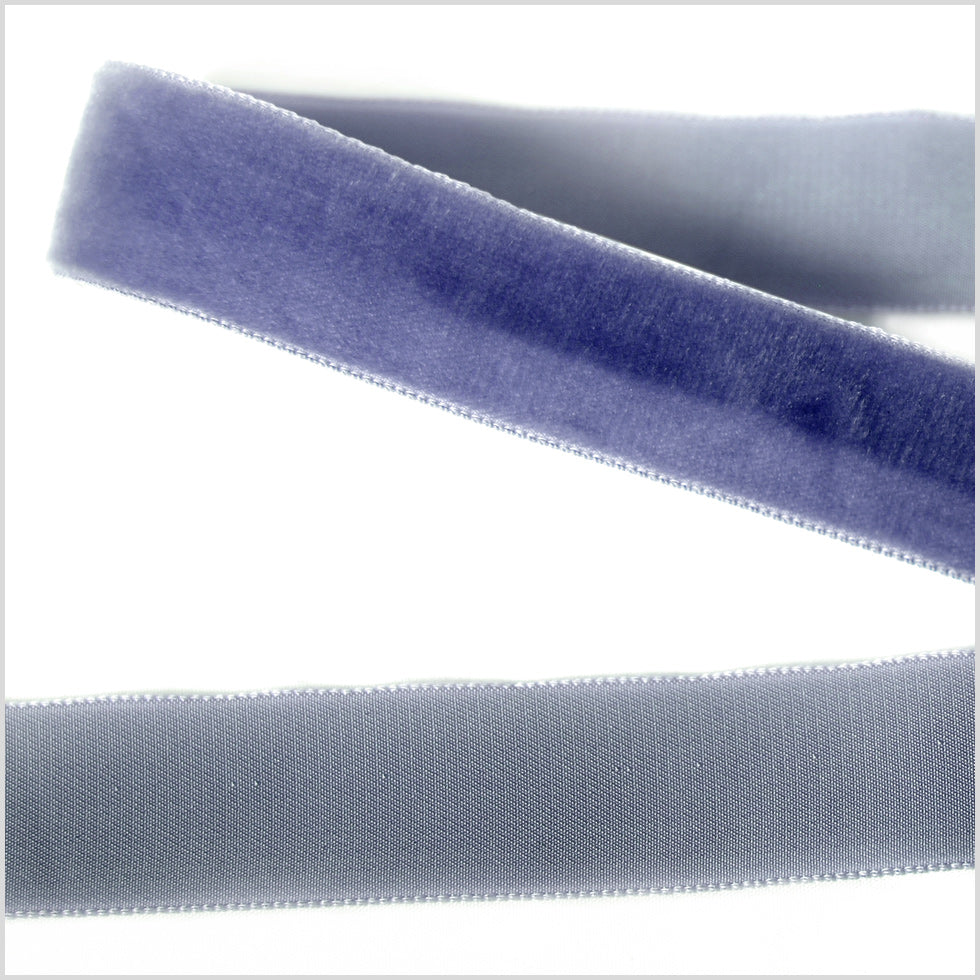 Lilac Single Face Velvet Ribbon - 7/8