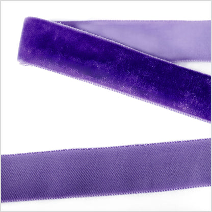 Purple Single Face Velvet Ribbon - 7/8"