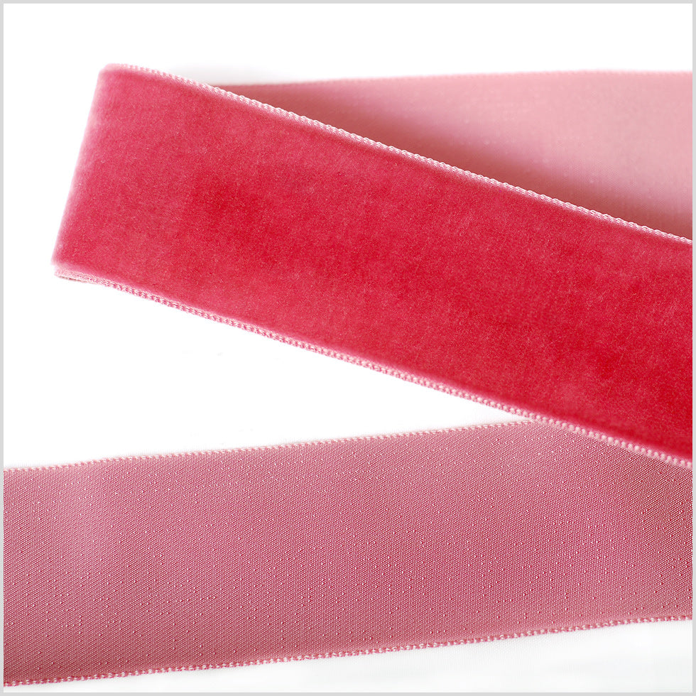 Fuchsia Single Face Velvet Ribbon - 1.5