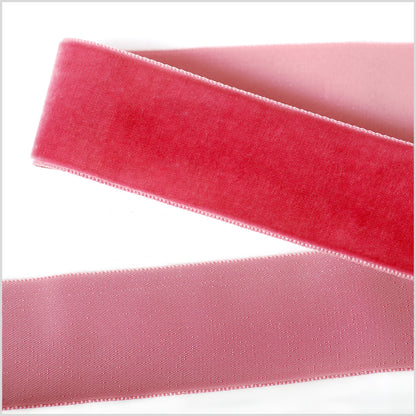 Fuchsia Single Face Velvet Ribbon - 1.5