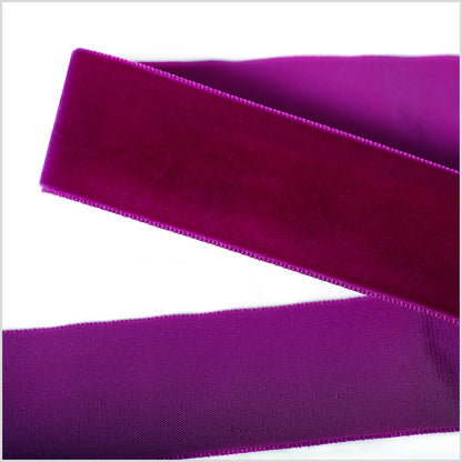 Plum Single Face Velvet Ribbon - 1.5