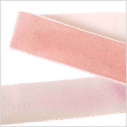 Light Peach Single Face Velvet Ribbon - 1.5