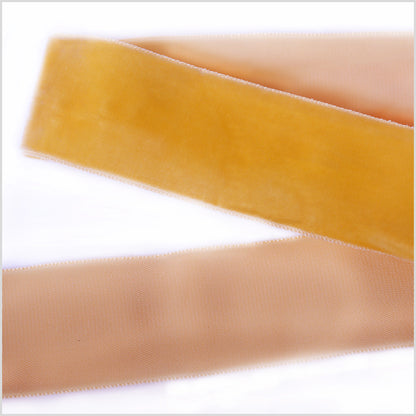 Mustard Single Face Velvet Ribbon - 1.5"