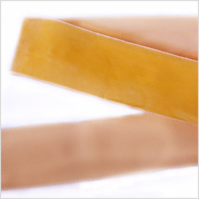 Mustard Single Face Velvet Ribbon - 1.5"