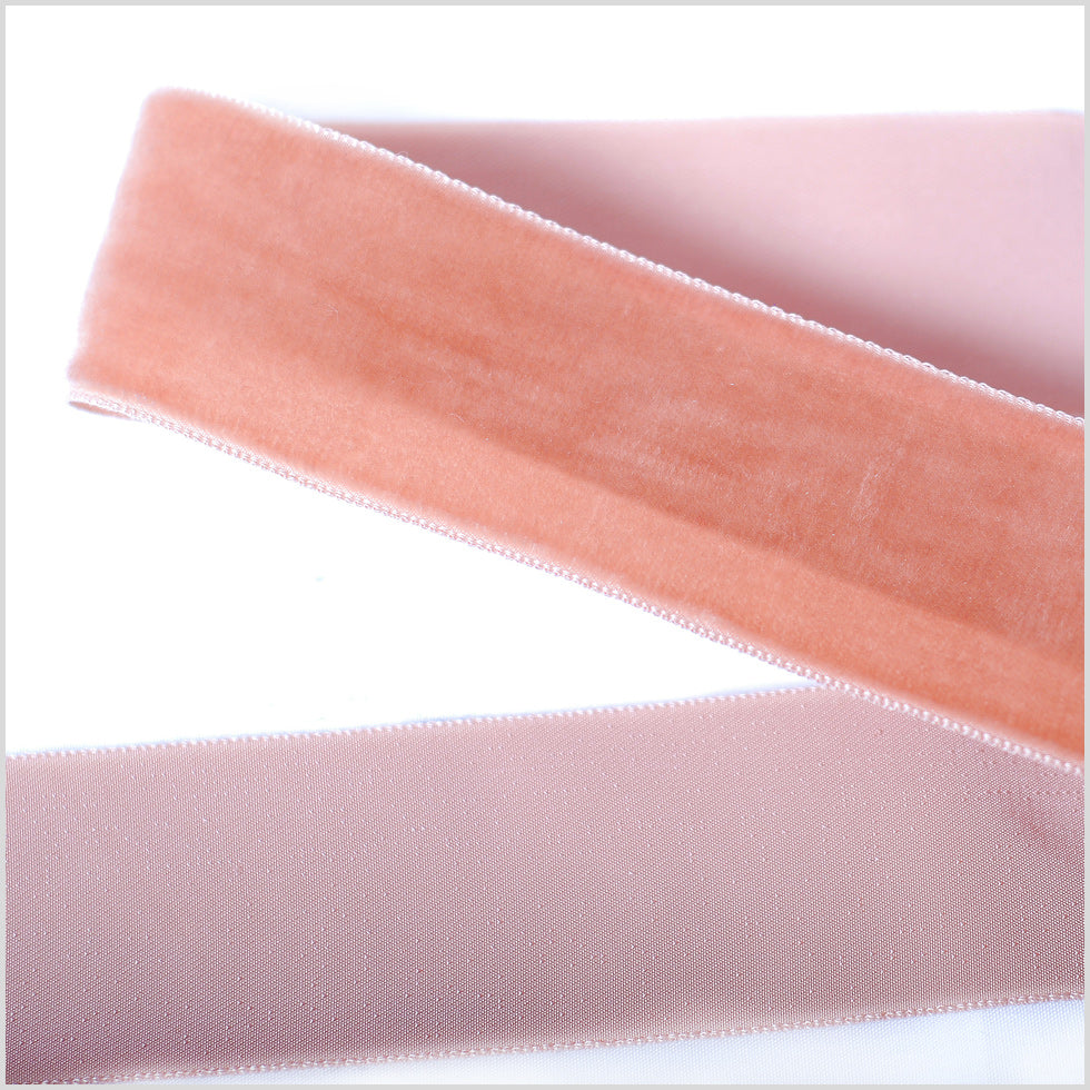 Coffee Single Face Velvet Ribbon - 1.5"