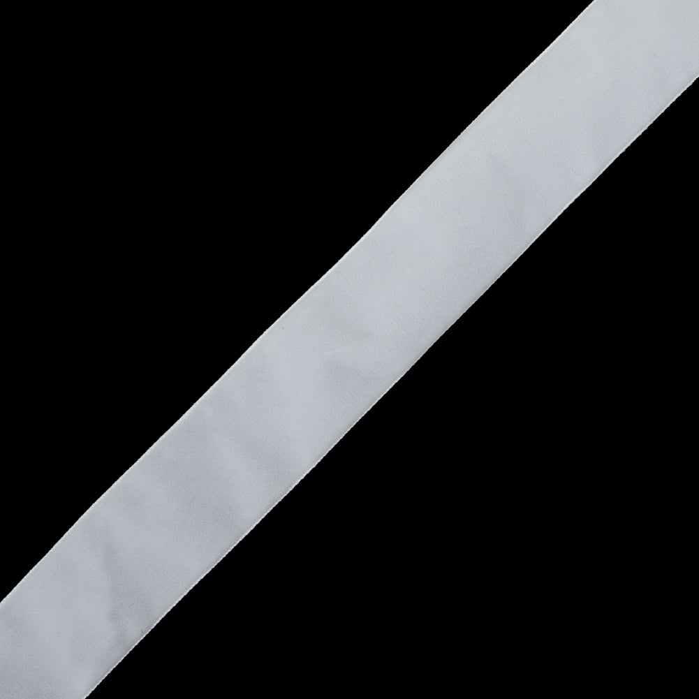 White Single Face Velvet Ribbon - 1.5