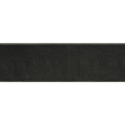 Single Faced Velvet Ribbon Made in Italy - 1.5" - Pewter - Sabine Collection Folded