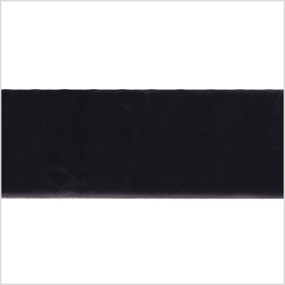Dark Gray Single Face Velvet Ribbon - 1.5"