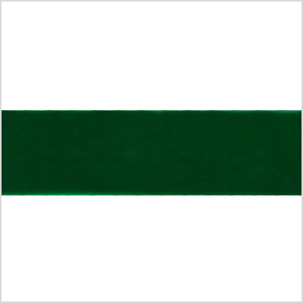 Emerald Single Face Velvet Ribbon - 1.5
