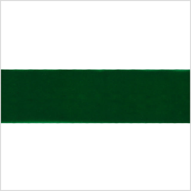 Emerald Single Face Velvet Ribbon - 1.5