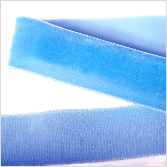 Baby Blue Single Face Velvet Ribbon - 1.5"
