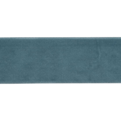 French Blue Single Face Velvet Ribbon - 1.5" Folded