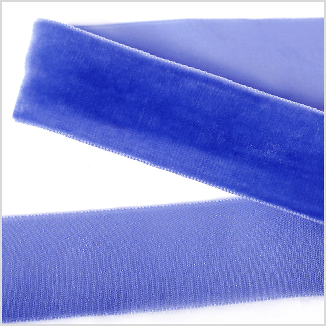 Periwinkle Single Face Velvet Ribbon - 1.5