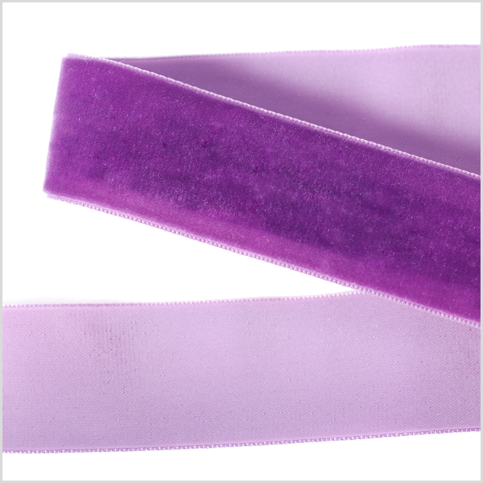 Dark Grape Single Face Velvet Ribbon - 1.5