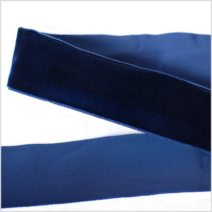 Navy Single Face Velvet Ribbon - 1.5"