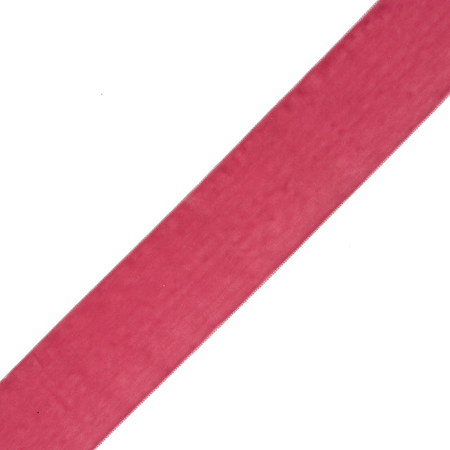 Dark Dusty Rose Single Face Velvet Ribbon - 2