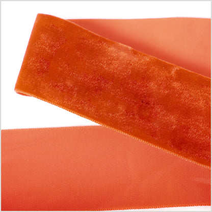 Copper Single Face Velvet Ribbon - 2"
