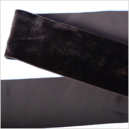 Chocolate Single Face Velvet Ribbon - 2