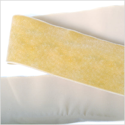 Ivory Single Face Velvet Ribbon - 2"