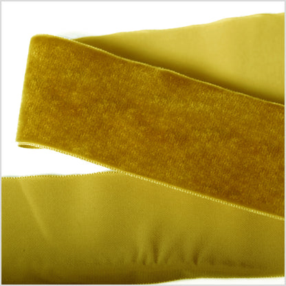 Olive Single Face Velvet Ribbon - 2