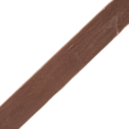 Tan Single Face Velvet Ribbon - 2"