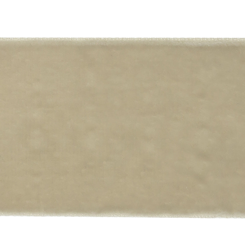 Silver Single Face Velvet Ribbon - 2" Detail